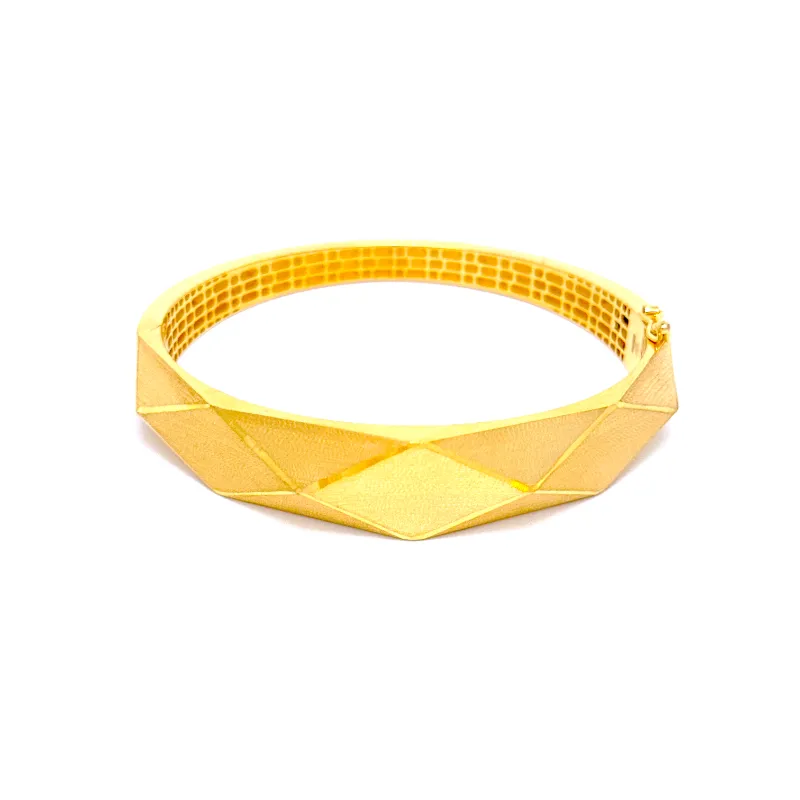 K23 Kelepçe 21.76 Gram 22 Ayar Komple Matlı Prizma Kelepçe
